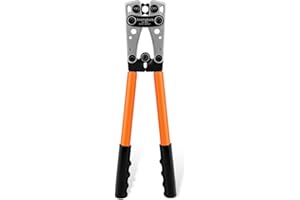 ANXINGTOOLS Outil de sertissage de câble de batterie pour bornes à anneau en cuivre de batterie 6/10/16/25/35/50 mm², cosses en cuivre, pince à sertir robuste pour cosses de fil (HX50B crimper)