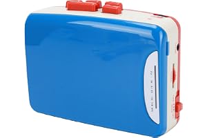 Bewinner Retro Kassettspelare med FM-bandspelare, Bärbar Bandmusikspelare, USB- eller AA-batteri med 3,5 Mm Hörlursuttag för Hemmabruk Utomhus