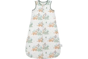 SIMYJOY ENJOY THE SIMPLICITY SIMYJOY Baby Sleeping Bag 1.0 TOG Bamboo Newborn Sleeping Bag 0-6 Months, Soft Sleeping Bag for Baby with 2-Way Zipper，Dinosaur