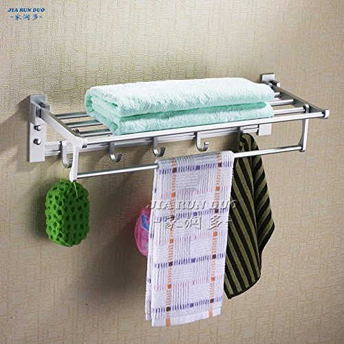 Rhhmjj Towel Stainless Steel Toilet Bathroom Toilet Hanging On The Wall, The Thick Single Layer With Rod 50Cm Hole Punch Towel Rails