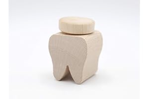 JOWE Scatolina portadenti in legno - scatolina per denti da latte a forma di dente - scatolina in legno di faggio prodotta in Austria