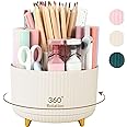 SKYDUE 360 Degree Rotating Desk Organizer, Dual-Purpose Pencil Pen Holder for Desk, Rotating Desk Pen Organizer with 5 Slots, Art Supply, Pencil Cup for Office, School, Home