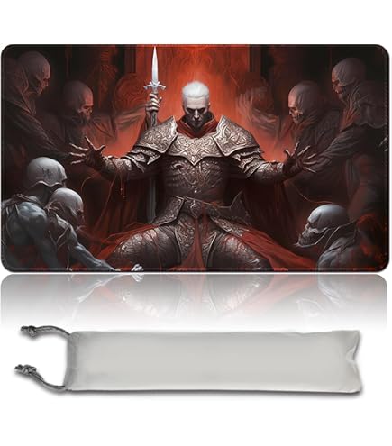 Tappetino Gioco MTG 61x35,6 Cm - Bordi Cuciti, Base Antiscivolo, Motivo Drago Fantasma