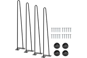 ‎SIGNSTEK Signstek Tischbeine Möbelfüße Metall Hairpin Legs Zwei-Stange Haarnadel Tischbeine 70cm/28’’ für Couchtische, Moderne Schreibtische, Fensterleiste oder Stühle