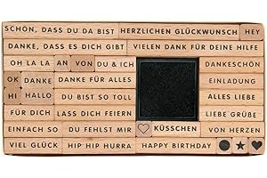 RICO DESIGN Stempelset Text, Deutsch FSC 100%