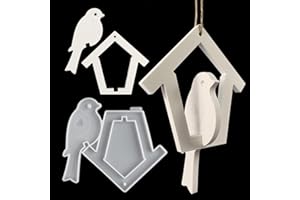 ‎EPODA EPODA Silikonform Vogel Häuser, GießForm Vogel Klein, Betonformen GießForm Garten, Silikonformen Giessformen Vogel Haus, Silikonform Frühling