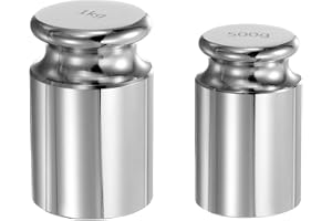 QUARKZMAN 2 st 500 g gramkalibreringsviktsats 1 kg M1 kromstål precision för digitala vågar