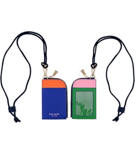 Lilly Pulitzer Lanyard With ID Holder & Keychain Wallet - Soleil It On Me Pattern, Gold Zipper, 16.5" Neck Strap