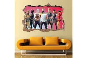 GRENRIC 3D Gamer Jungen Schlafzimmer Tapete Wandaufkleber Aufkleber Kinderzimmer Hintergrund Wanddekoration Selbstklebend Wandaufkleber Videospiel Aufkleber Geburtstag Party Supplies