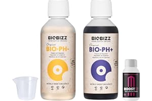 GROWMANIA.ES Growmania Biobizz ph + 250 ml + up Nutrients Boost | Superpack pH Up and Down and Boost | Engrais pour plantes Culture Indoor