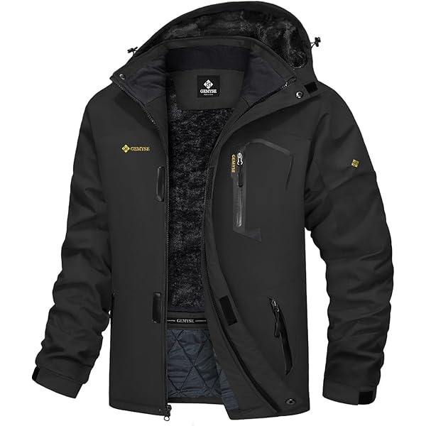 donhobo Ski-jack voor heren, warm gevoerd, fleecejack, winterjas, verdikt, windjack, mannen, wandeljas, softshelljas, outdoor, functionele jas met afneembare capuchon, marineblauw, L