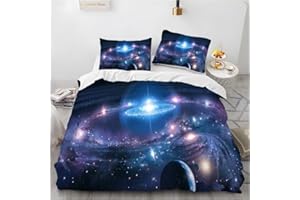 phonxia Color Printing Duvet Cover Set Double Size White Printed Double Duvet Cover Sets 3 pcs Bedding Sets with Zipper Closure Soft Quilt Cover 2 Pillowcases Hypoallergenic Microfiber