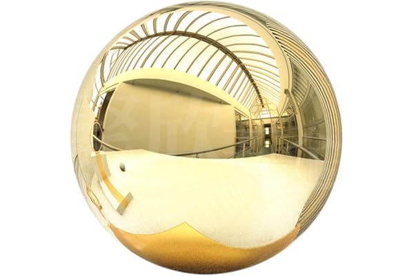 Milisten Boule Réfléchissante Acier Décoration Extérieure pour Jardin Globe Creux De Ajout Contemporain à Espace