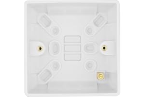 Schneider Electric Ultimate White Moulded - Single Surface Pattress, 35 mm Deep, GU9135, White