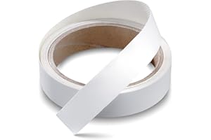 FAKILO Bordo in melamina, Bordo in impiallacciatura preincollato bianco per la riparazione di mobili e armadietti (Bianco, 19mm x 3m)