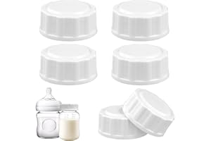 PEUTIER 6 Stück Reiseflaschenverschlüsse für Avent, Babyflaschenverschlüsse Flaschendeckel Ersatz Babyflaschen Deckel Kompatibel mit Avent Weithalsflaschen