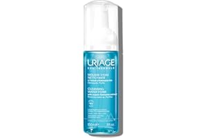 Uriage Face Cleanser & Make-Up Remover 150ml - Ultra-Soft Airy Foam, Rinse-Off Cleanser - Perfectly Removes Make-Up, Leaves Skin Soft - Floral Fragrance - Soap-Free, Physiological Ph