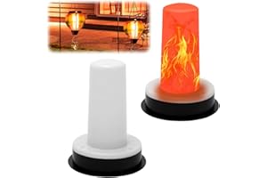 RANJIMA Lot de 2 lampes solaires de rechange pour lampes solaires avec effet flamme, panneau solaire de rechange pour lampes de jardin, ampoules LED, lampes solaires de rechange pour extérieur