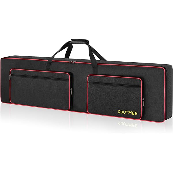 SUNDOY Housse de transport 61 touches pour piano électrique, clavier - Fabriqué en Oxford 600D avec rembourrage en coton de 10 mm - Léger, durable et voyage (105 x 15 x 43,5