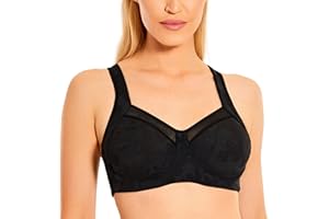 SYROKAN Donna Reggiseno Sportivo Sostegno Forte con Ferretto Senza Imbottito Fitness