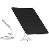 Panneau Solaire pour Caméra de Sécurité, Panneau Solaire USB 6W Compatible avec la caméra de Surveillance DC 5V Rechargeable,