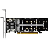 GLOTRENDS PA41 Quad M.2 NVMe to PCIe 4.0 X16 Adapter Without PCIe Bifurcation Function, Support 22110/2280/2260/2242/2230 Siz