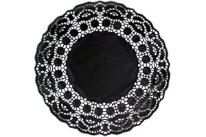 GARCÍA DE POU Garcia de Pou 250 Einheit rund Deckchen, 9 cm, Papier, schwarz, 9 x 30 x 30 cm