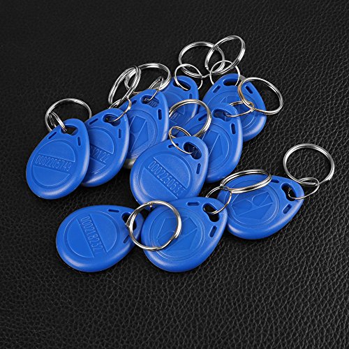 Cewaal Key fobs 10PCS RFID ID Access Control Key Token Ring Tag Keyfobs 125KHz/13.56MHz for Door Entry