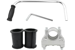 POFET Ogräshandtag, trosskydd förlängning, trimmerhandtag, handtag för förlängning av Weed Wacker Trimmer Universal Aluminium