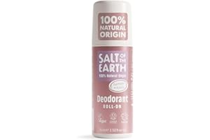 Salt of the Earth - Natural Deodorant Roll On - Lavender & Vanilla - Vegan Formula with Effective Long-Lasting Protection, Made in the UK - Suitable for Women, Men & Kids - 75ml
