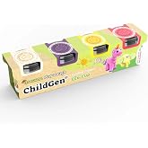 ChildGen 4'l&uuml; 125gr Standart Oyun Hamuru Seti (4x125gr) (Pembe-Sarı-Mor-Beyaz)