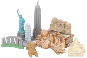 Aladeno 10 pz. Miniature di Edifici Antichi Figure in Tutto il Mondo Miniature di Città Edifici Vita Come Antichi Edifici Famosi Figurine Kit di Raccolta di Punti di Riferimento