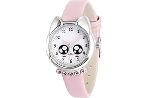 Bigmeda Orologio Bambina Orologio da Polso Ragazze per Bambini Analogico al Quarzo Sportivo Tempo Insegnante Impermeabile Pelle Orologio Bambino Ragazzi