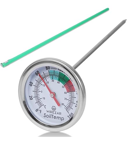 REOTEMP Heavy Duty Compost Thermometer with Probe Guard Bundle - Fahrenheit and Celsius, Made in The USA (36 Inch Stem