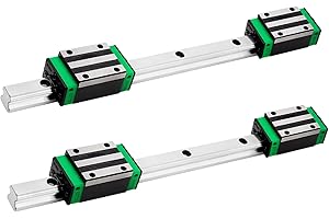 iMetrx HGR20 Linear Guide Rail Kit - 2 Pcs 500mm Rails + 4 Pcs HGH20CA Bearing Blocks High Precision, Anti-Rust for 3D Printers, CNC Routers, Lathes & DIY Automated Machines