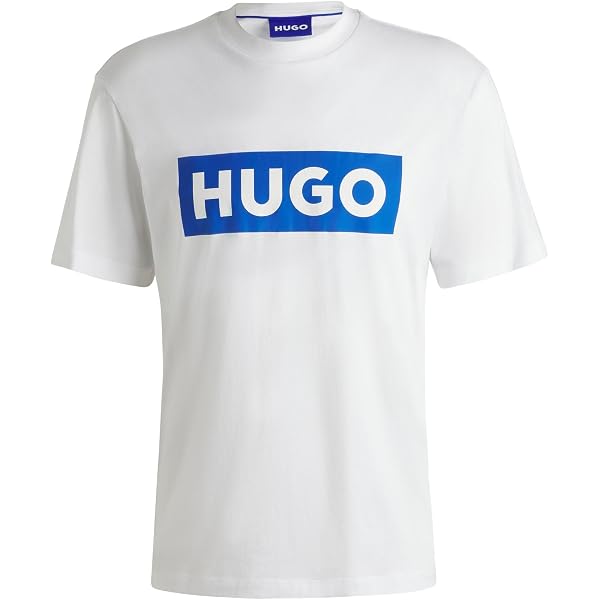 HUGO - Cropped T-shirt in cotton jersey with logo badge - White