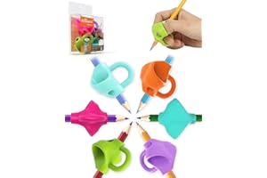 Firesara Guide Doigt Enfant, Grip Crayon Nouvel Original de Percé Conception Grip Stylo Dispositif de Correction Aide Écriture Fille Garçon Adulte Besoin Spécial Gaucher Droitier