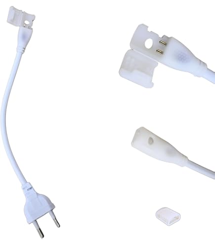 2 Pezzi Cavo Interruttore ON OFF, DC JACK 5,5mm X 2,1mm, Maschio Femmina, Per Striscia LED Telecamere CCTV (Bianco
