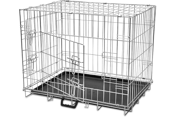 vidaXL Cage en Métal Pliable pour Chien L Cage de Transport Chenil Maison