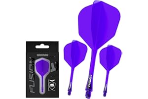 ‎WINMAU WINMAU Darts Fusion Integrated Flight & Shaft System - No.6 Shape and Design - Verfügbar in Kurz, Intermediate und Medium erhältlich