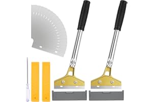 GYYXH 2 Stück Tapetenkratzer mit 20 Ersatzklingen, 30 × 10cm Tapetenschaber mit Gummigriff, Tapetenentferner Set mit SchutzhüLle, Für Alle Arten von WandoberfläChen, Beton, Glas, Holzplatten, Fliesen