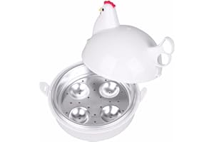 BESTonZON Egg Boiler Electric Egg Cooker Chicken Shape Microwave 4 Egg Cooker Boiler Cooker Kitchen Tools