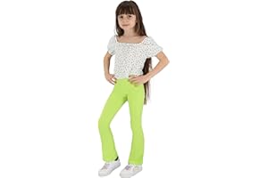 Leggings Empire Pantaloni a Zampa Bambina Bootcut I Pantaloni da Ragazza in Cotone Elastici Flare Leggings Zampa Elasticizzati Svasati in Tessuto Pantaloni da Ballo | Gamba Lunga Taglie 6-13 Anni