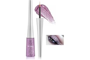 Boobeen Bunter Glitzer Eyeliner Flüssiger Schimmer Eyeliner Wasserfester Metallischer Eyeliner Wischfest Geeignet für Frauen, 1 St. (04#)