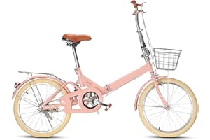 QKDWQZ Bicicleta Plegable De Aluminio De 20/22 Pulgadas con Freno De Disco Y V-Brake, Bicicleta Plegable para Hombre Y Mujer, Doble Absorción De Impactos En Las Velocidades Delantera E,22in