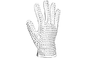 Shuanghao White Algodón Glove Guantes Halloween Navidad Cosplay Ropa Clothing Disfraz Costumes Chaqueta Jacket Accesorios Hombre/Mujeres Unilateral 1PS Guantes M-L(lentejuelas，Mano izquierda)
