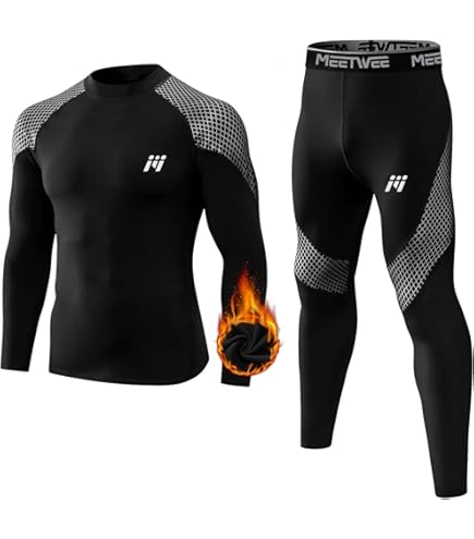 MEETYOO Compressieshirt voor heren, sportlegging, hardloopbroek, functioneel shirt voor heren, compressiebroek, functionele kleding voor hardlopen, sportschool, fitness