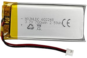 HXJNLDC DC 3.7v 700mAh 602248 Batterie pour Sena SMH10 SMH10R SMH10D SMH10-11 SR10 Casque Bluetooth Batterie de Remplacement Motos Bluetooth Casque interphone Batterie intégrée