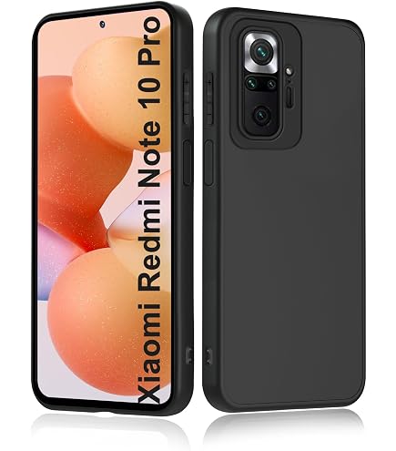 Verco Handyhülle Für Xiaomi Redmi Note 10 5G – Matte Silikon-Schutzhülle, Schwarz, Perfekter Schutz Und Griff