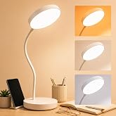 One94Store LED Desk Lamp with Touch Sensor On/Off, USB Rechargeable Study Light, 3 Brightness Modes, 360 Adjustable Arm, Phon